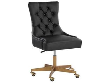 Sunpan Faux Leather Adjustable Swivel Executive Desk Chair SPN107658
