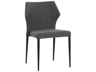 Sunpan James Gray Fabric Upholstered Side Dining Chair SPN107681