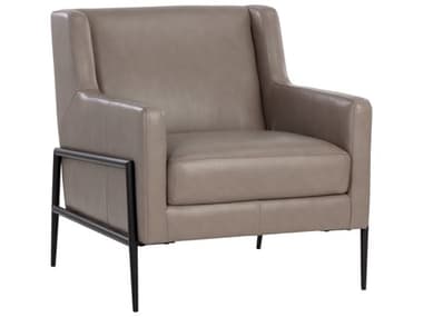 Sunpan Talula Gray Leather Accent Chair SPN107697