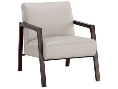 Sunpan Neymar Gray Leather Accent Chair SPN107703