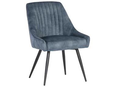 Sunpan Chardon Blue Fabric Upholstered Side Dining Chair SPN107757