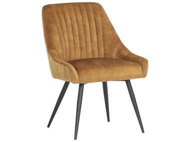 Sunpan Chardon Gold Fabric Upholstered Side Dining Chair SPN107759
