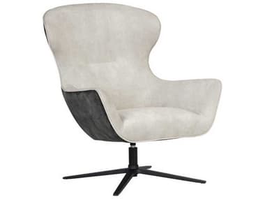 Sunpan Weller 31" Swivel Cream Fabric Accent Chair SPN107761