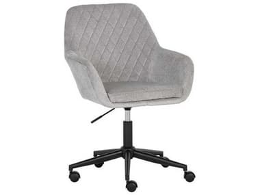 Sunpan Jayna Gray Upholstered Adjustable Computer Chair SPN107807