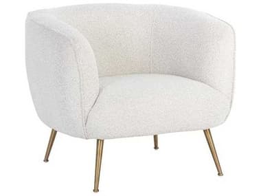 Sunpan Modern Home Copenhagen White / Gold Accent Chair SPN107961