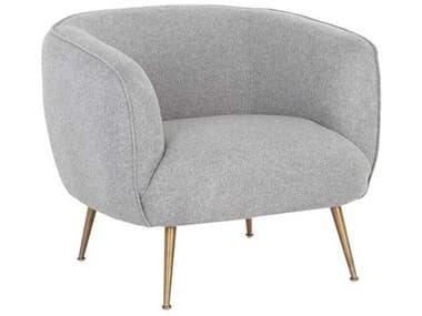 Sunpan Modern Home Soho Grey / Gold Accent Chair SPN107963