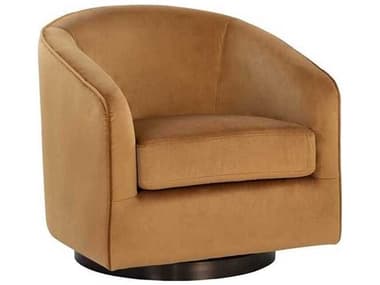 Sunpan Modern Home Gold Sky / Dark Bronze Swivel Accent Chair SPN107966