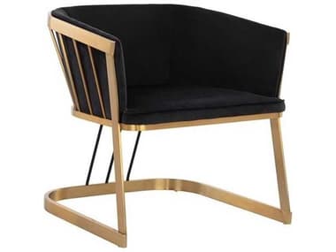 Sunpan Modern Home Ikon Abbington Black / Gold Accent Chair SPN108033