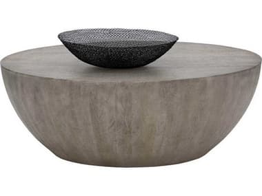 Sunpan Kinsley Round Wood Grey Coffee Table SPN108053