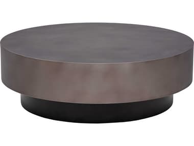Sunpan Bernaby 43" Round Gunmetal Black Coffee Table SPN108101