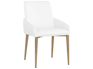 Sunpan Ikon Carlo White Arm Dining Chair SPN108200
