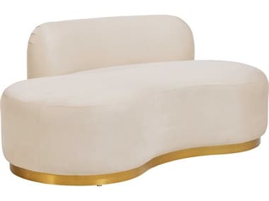 Sunpan Cassey 62" Casablanca Cloud White Fabric Upholstered Accent Bench SPN108428