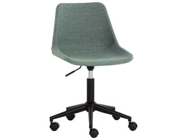 Sunpan Benzi Green Upholstered Adjustable Computer Office Chair SPN108445
