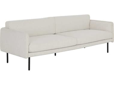 Sunpan Luella 87" Mina Ivory White Fabric Upholstered Sofa SPN108461