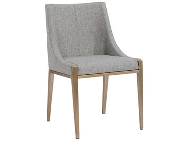 Sunpan Dionne Gray Fabric Upholstered Side Dining Chair SPN108508