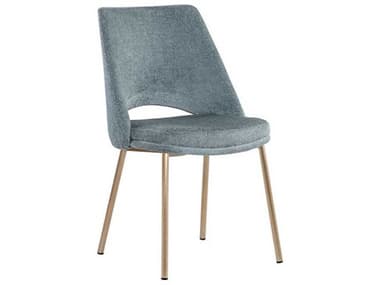 Sunpan Radella Blue Fabric Upholstered Side Dining Chair SPN108512