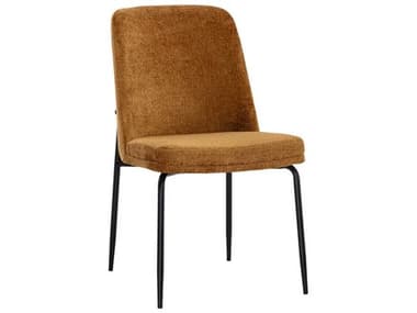 Sunpan Zeke Brown Fabric Upholstered Side Dining Chair SPN108516