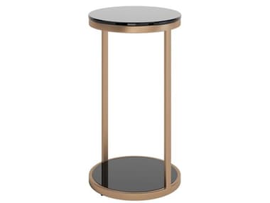 Sunpan Benjamin 11''D Benjamin End Table Antique Brass SPN108530