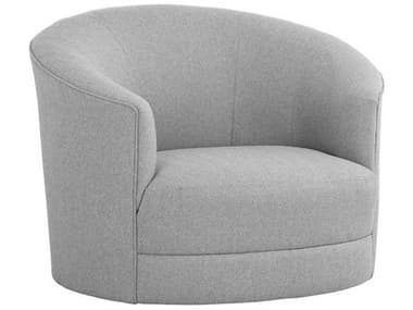 Sunpan Modern Home Domestic Liv Dove / Black Swivel Accent Chair SPN108555