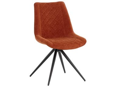 Sunpan Freya Brown Fabric Upholstered Side Dining Chair SPN108599