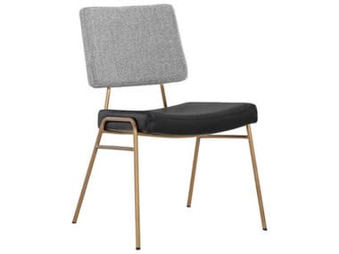 Sunpan Brinley Black Fabric Upholstered Side Dining Chair SPN108903