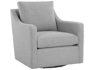 Sunpan Brianna Swivel Gray Fabric Accent Chair SPN108921