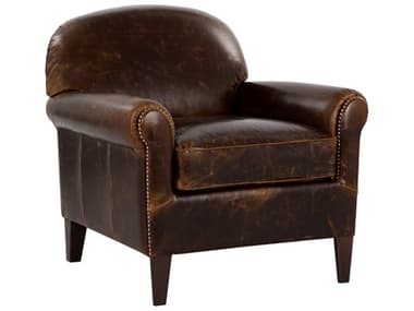 Sunpan Bastoni 32" Brown Leather Club Chair SPN109010