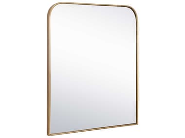 Sunpan Calabasas 36" Wide Rectangular Brass Wall Mirror SPN109069