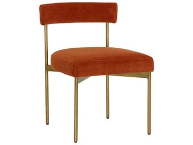 Sunpan Seneca Orange Fabric Upholstered Side Dining Chair SPN109131