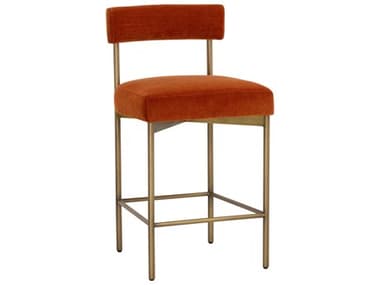 Sunpan Seneca Orange Upholstered Counter Stool SPN109134