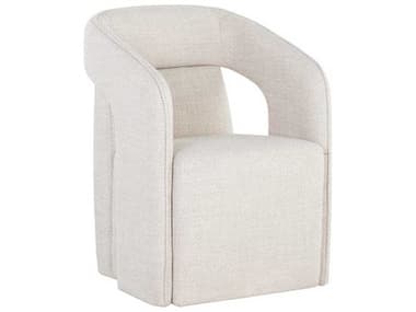 Sunpan Kendrick White Upholstered Arm Dining Chair SPN109138