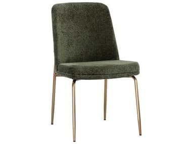 Sunpan Zeke Green Fabric Upholstered Side Dining Chair SPN109171