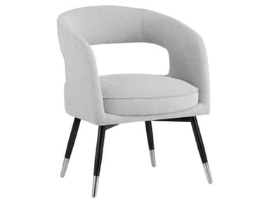 Sunpan Morris Gray Upholstered Arm Dining Chair SPN109308