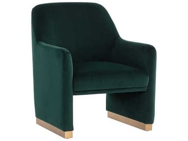 Sunpan Jaime 28" Meg Dark Emerald Fabric Accent Chair SPN109568