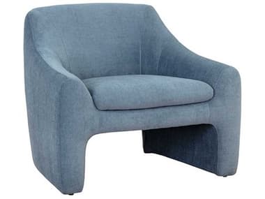 Sunpan Nevaeh 33" Blue Fabric Accent Chair SPN109586