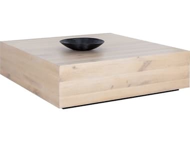Sunpan Frezco 59" Square Wood Light Oak Coffee Table SPN109597