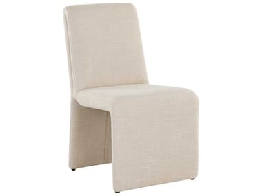 Sunpan Cascata Beige Fabric Upholstered Side Dining Chair SPN109692