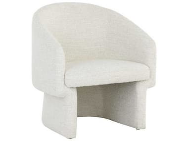 Sunpan Lauryn 28" White Fabric Accent Chair SPN109754