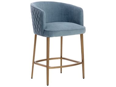 Sunpan Cornella Danny Iceberg Upholstered Counter Stool SPN109864