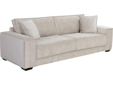 Sunpan Calista 99" Navarro Stone Gray Fabric Upholstered Sofa SPN109865