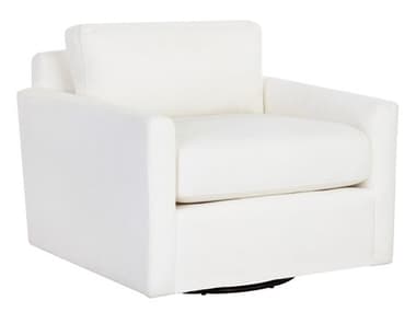 Sunpan Josselyn Swivel White Fabric Accent Chair SPN109879