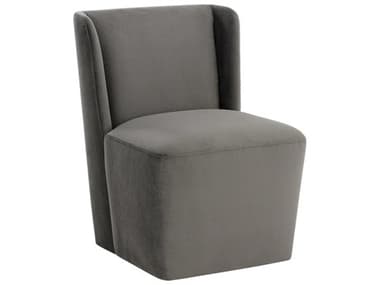 Sunpan Amita Gray Fabric Upholstered Side Dining Chair SPN109899