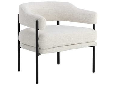 Sunpan Lola 29" White Fabric Accent Chair SPN109909