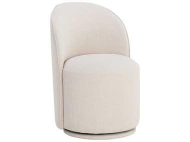 Sunpan Cavoli White Fabric Upholstered Side Dining Chair SPN109916