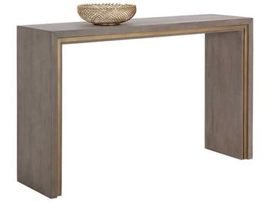 Sunpan Hilbert 58" Rectangular Wood Grey Console Table SPN110027