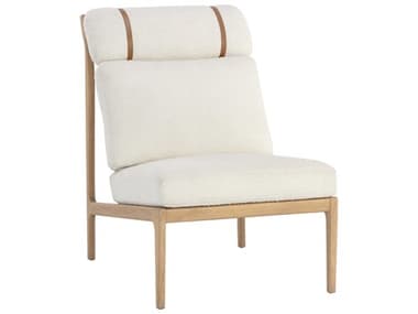 Sunpan Elanor 26" White Fabric Accent Chair SPN110042