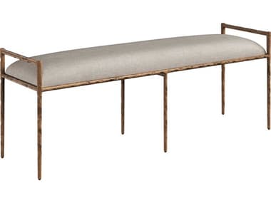 Sunpan Esai 59" Zenith Taupe Grey Fabric Upholstered Accent Bench SPN110136