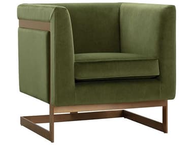 Sunpan Yvette 27" Green Fabric Accent Chair SPN110383
