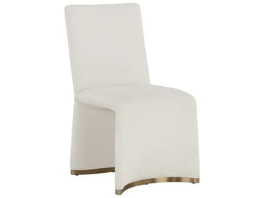 Sunpan Iluka White Fabric Upholstered Side Dining Chair SPN110454