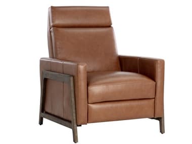 Sunpan Brandon 37" Brown Leather Accent Chair SPN110511